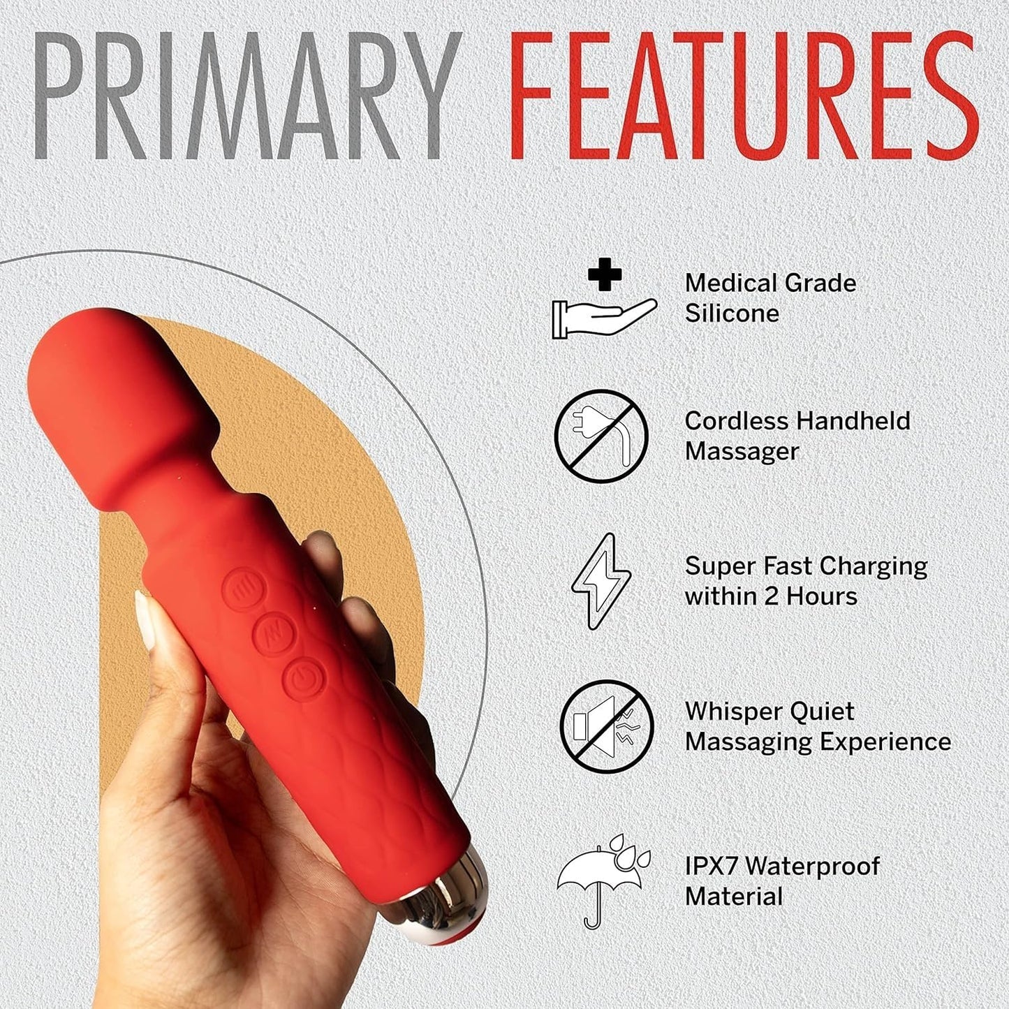 Skyvelin(S406) Wireless Rechargeable Massager for Women