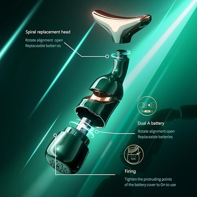 Skyvelin(S403) Premium Facial & Neck Massager, 3-in-1 Anti-Wrinkle Beauty Device