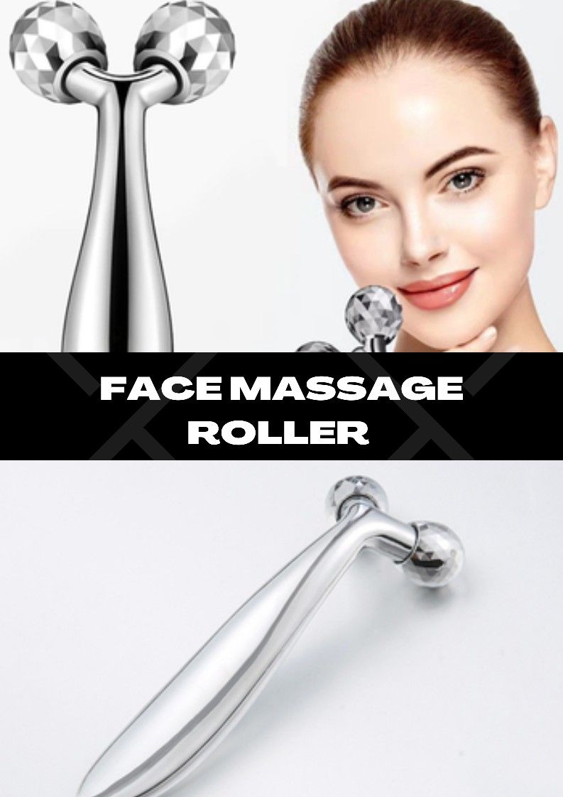 Skyvelin(S401) Small Mini 3D Y-Shape 360° Rotating Facial Roller Massager