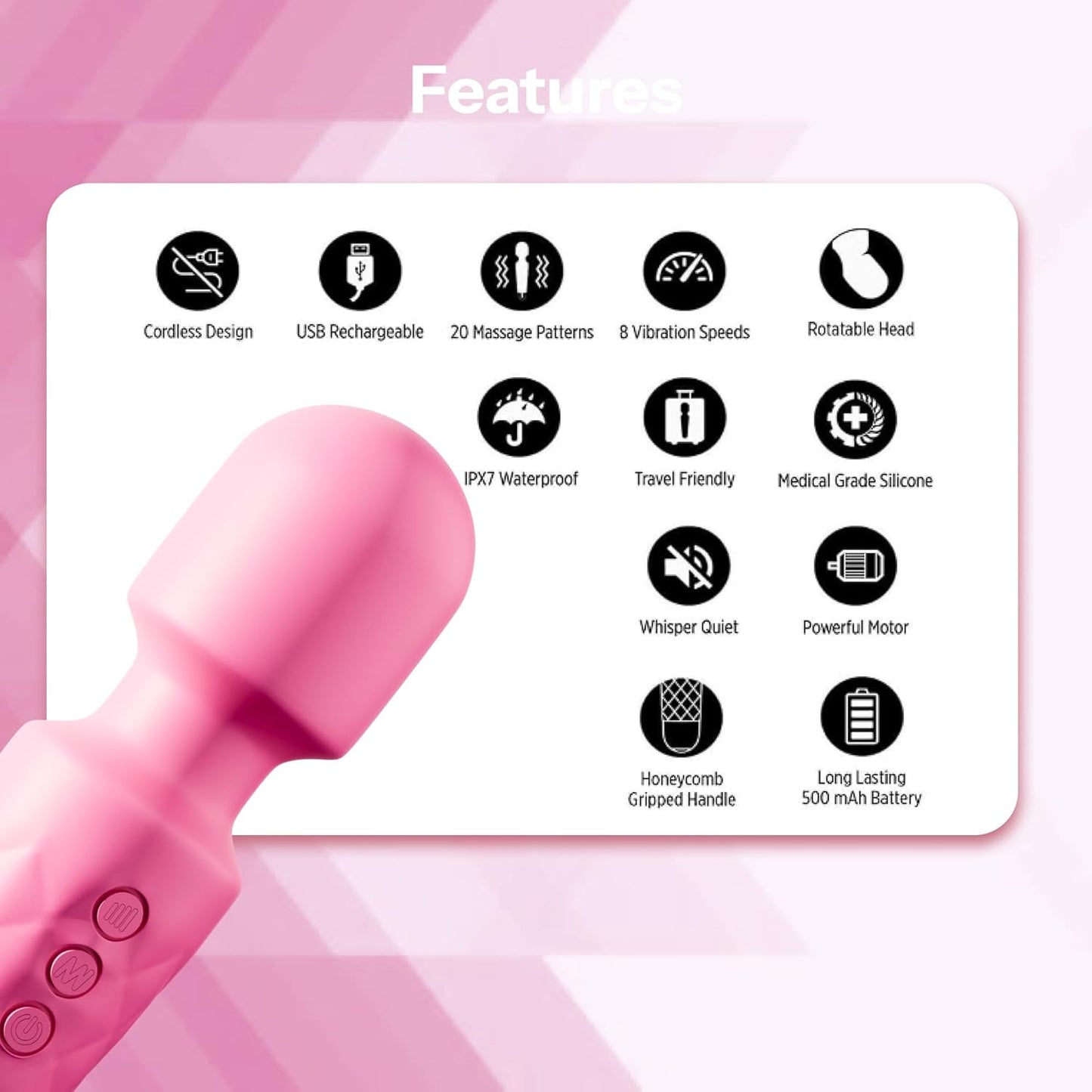 Skyvelin(S406) Wireless Rechargeable Massager for Women