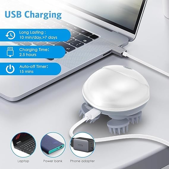 Skyvelin(S407) Rechargeable Electric Head & Scalp Massager